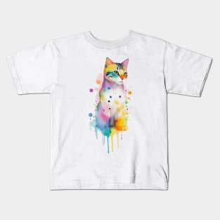 Cat - Colorful Animals Kids T-Shirt